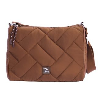 Bolso Bandolera Acolchado Marrón D. Algodón 7859051