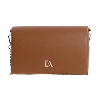 Bolso Bandolera Camel Cadena Dorada D. Algodón 7829012